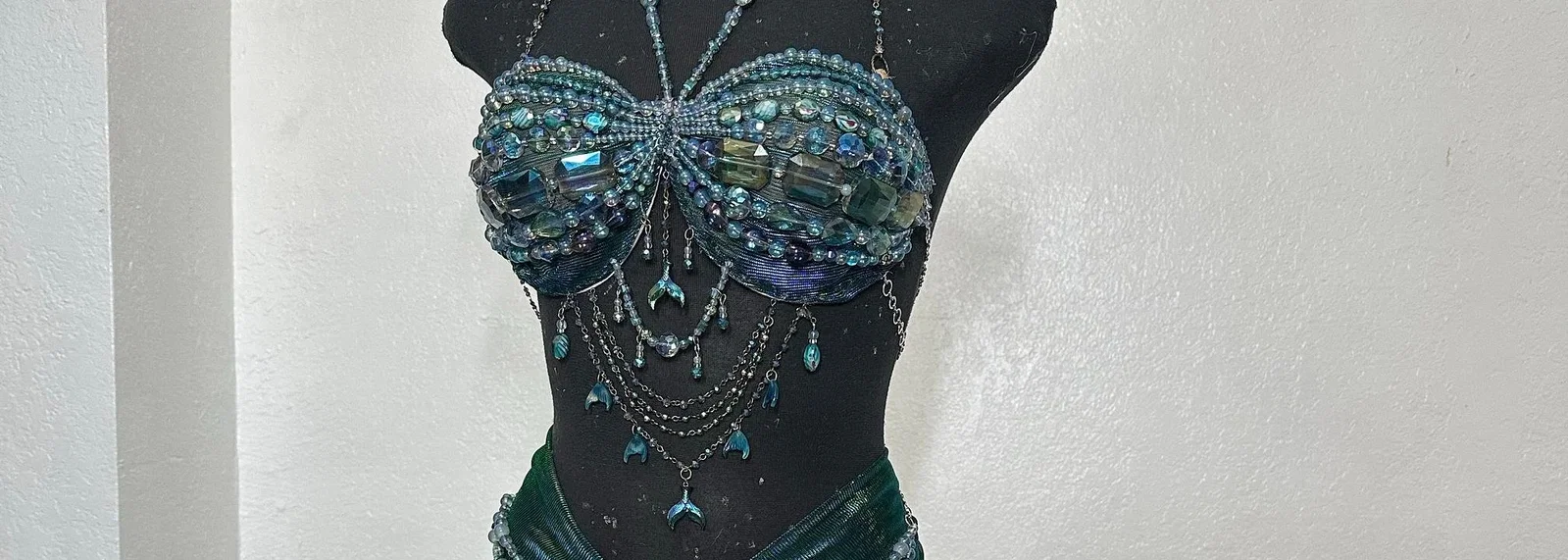 Beaded Top + Skirt Set